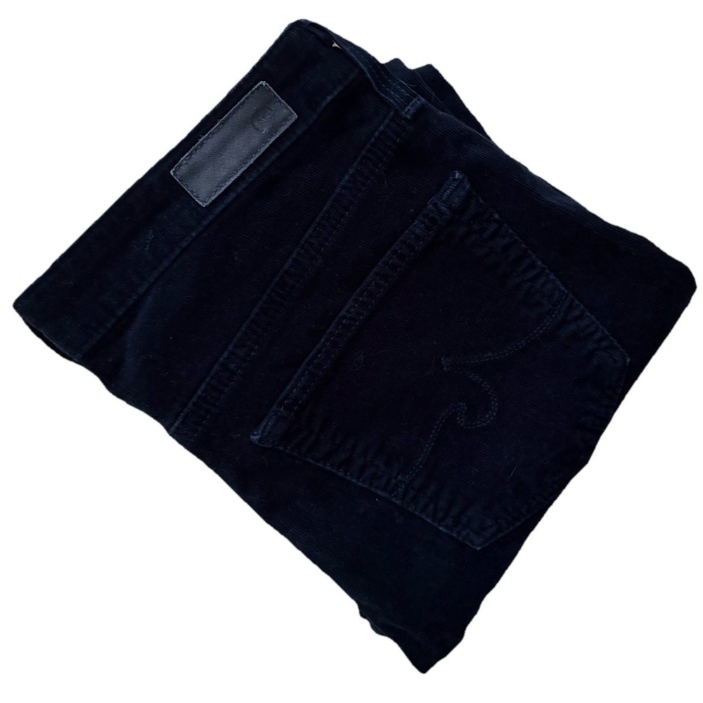 AG Adriano Goldschmied‎ 26R The Stevie Ankle Velvety Navy Blue Corduroy Pants